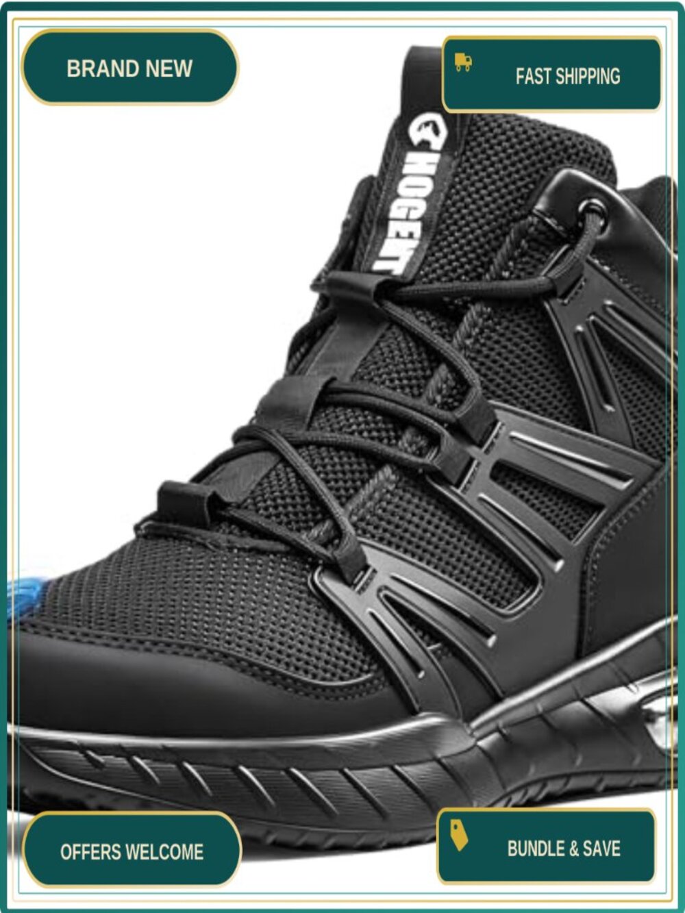 Steel Toe Work Boots Mens Safety Shoes Puncture Resistant